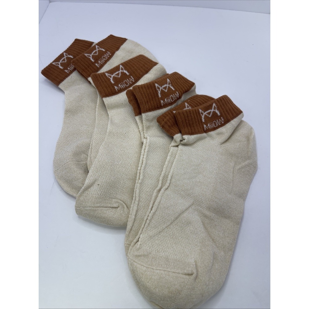 Women Cute Cotton Socks Fashion Cat MIIOW Ankle Socks Tan And Brown New Lot Of 5